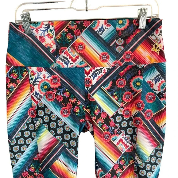LUCKY IN LOVE x BETHANIE MATTEK-SANDS Printed Full Length Leggings Size Large - Picture 1 of 9